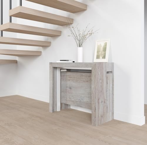 Ve.CA-ITALY – Mesa-consola Mercurio extensible de 40 a 300 cm, de diferentes colores, muebles cocina y casa Rovere Vintage