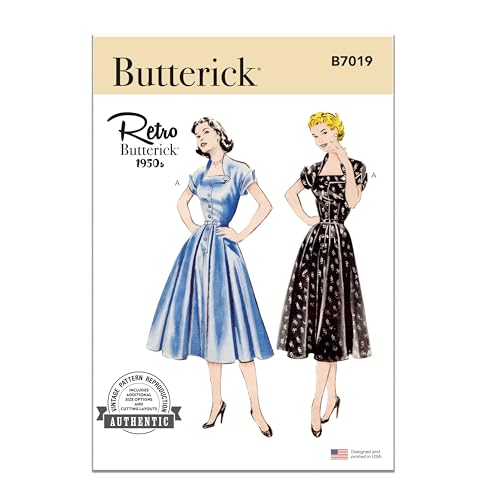 Robe pour femme à coudre patron Butterick B7019R5 pour tenues d'été