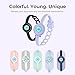 TOTWOO Long Distance Touch Bracelets, Light up & Vibration for Love - Pair of Bracelets Long Distance Relationship Gifts for Girlfriend, Mother-Daughter, Sisters Bluetooth APP Set Up Pairing Jewelry