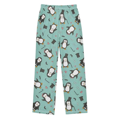 ZZXXB Gentle Penguin Boys Long Pants Soft Trousers Elastic Waist Kids Lounge Bottoms with Pockets S-XL