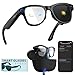 QDOJC Lunettes Connectées avec Boîtier de Recharge, 8MP Lunette Camera 4K HD Lunette Traductrice Lunettes IA Lunette Intelligente avec Verres Photochromiques, Musique Bluetooth, Stant Vocal et Vidéo