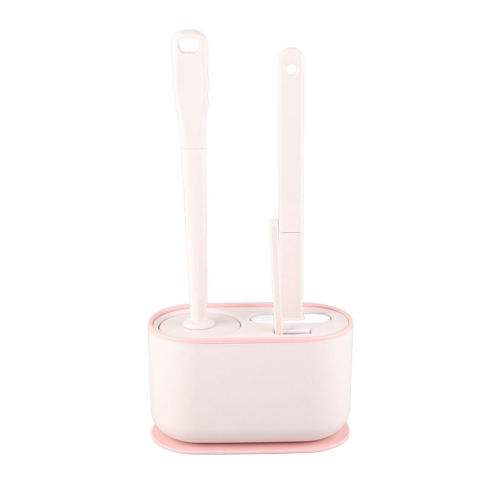 MOUMOUTEN Toilet Brush Set, Bathroom Accessories, Toilet Bowl Cleaners, Deep Cleansing Multifunctional Hanging Toilet Brush Set for Bathroom(Cherry Blossom Pink)