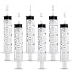 Spritze 30ml, 6 Stück Spritzen 30ml Kunststoff Spritze Ohne Nadel Futterspritze Dosierspritze Wiederverwendbare für Labor Tierfütterung Industrielle Nutzung