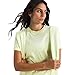The North Face Women's Evolution Simple Dome Relaxed Short-Sleeve Tee - Classic T-Shirt, Embroidered Logo, Cotton Fabric, Lemon Mist, Large