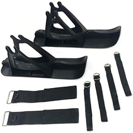 EMVANV Snow Sledge Board Set, Universal Snow Sleds Sled Ski Board Snowboard Balance Car Scooter Parts for 12 inch Balance Bike Scooter Parts(Black)