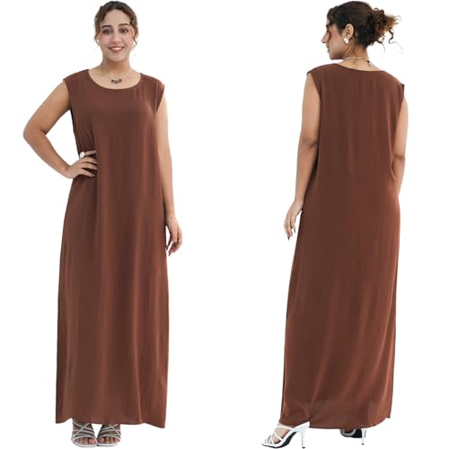 Image of Women's Muslim Dress Two Pieces Set Islamic Prayer Abaya Modest Solid Color Muslim Outfits