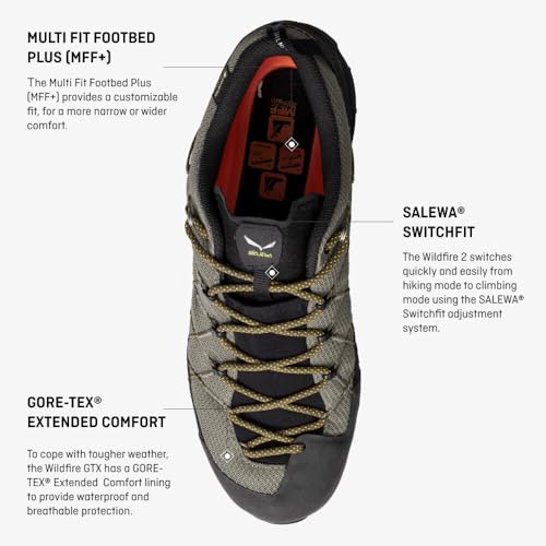 Image of Salewa Men's Wildfire 2 GTX Shoe - GTX Waterproof Gore-Tex Trail Shoe for Hiking & Trekking