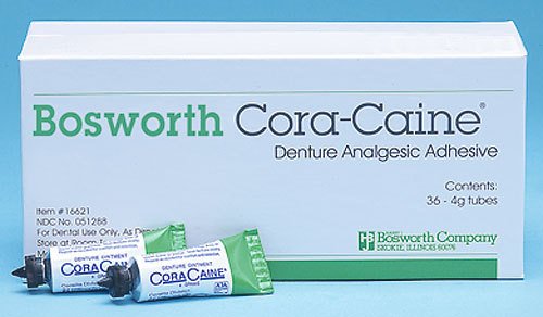 Cora-caine - Denture Pain-relieving Adhesive Ointment - set 4 boxes