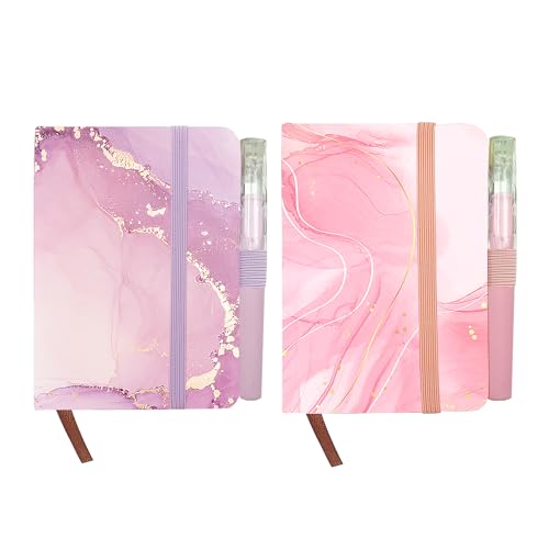 itechpanda 2 Pack A7 Cute Hardcover Notebook Pink Purple...