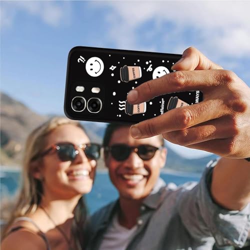 Image of Bintage Cute Fun Taddy| 3D Ball Bear| Donut| Coffee Rubber Case Full Body & Camera Protection Back Cover Compatible for Oppo A6 Pro 5G - Black