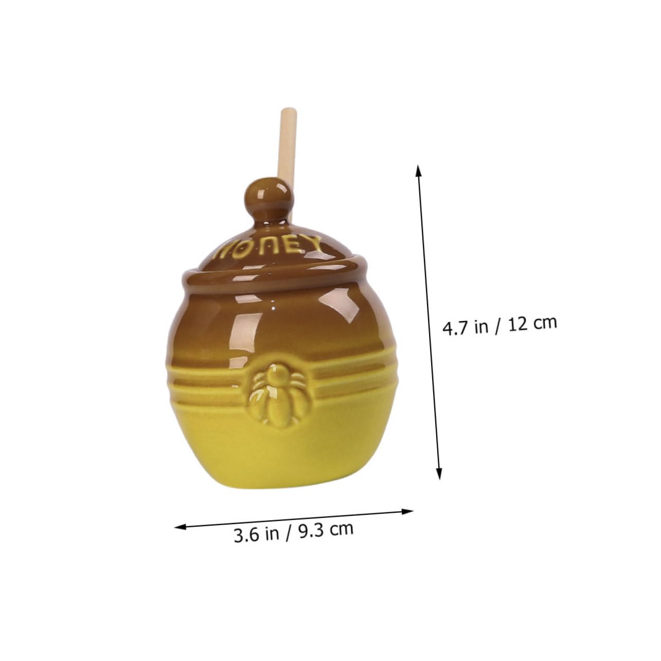 Ciieeo Ceramic Honey Bear Jar Small Honey Storage Jar Mini Dripper for Kitchen Decor Bear