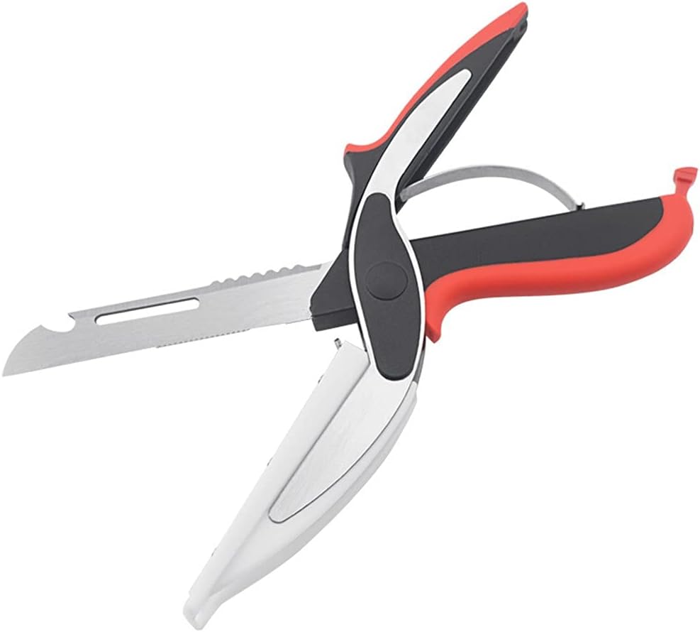 Multifunction Kitchen Scissor 6 in 1 Cutting Board Utility Cutter Stainless Steel Vegetable Meat Scissor Kitchen Cooking