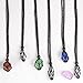 18 PCS Crystal Cage Necklace Holder Necklace Cord Empty Stone Holder Replacement Hand-Woven with Adjustable Length (Black)