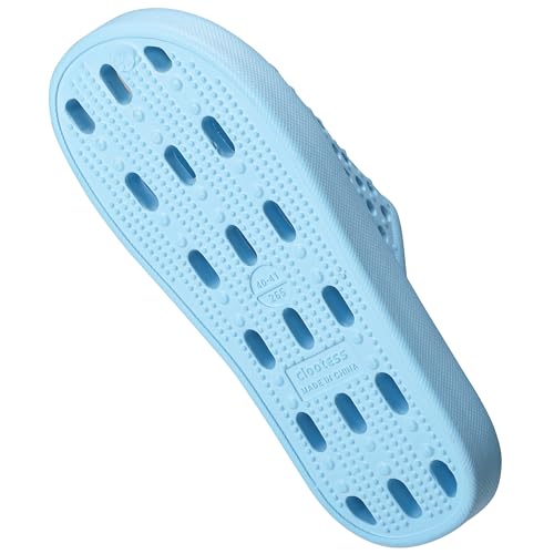 Image of clootess Shower Shoes Slide for Men and Women Holes Bath Slipper Bathroom Sandal Pool Gym College Dorm Non-Slip