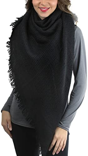 ToBeInStyle Women's Open Weave Square Scarf -...