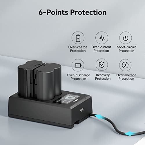 image for SmallRig NP-W235 Replacement X-T5 Camera Batteries (2 Pack) & LCD Disp