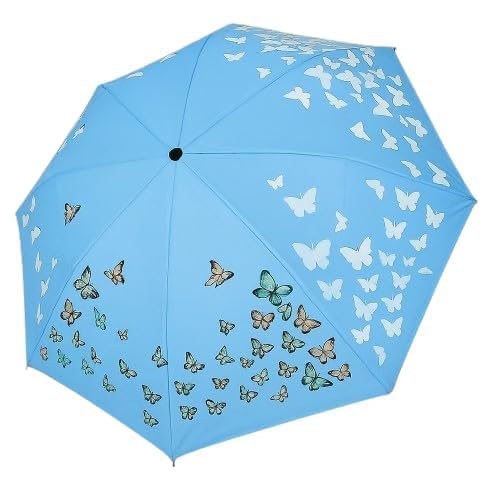 Mishrit Magic Colour Changing Butterfly Design Umbrella | Automatic Folding for Women & Girls | Rain-Activated Magical Color Changing with Stylish Compact Travel Design-image-8