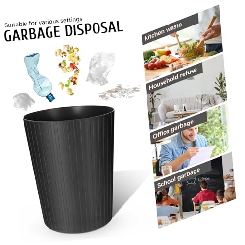 Caneca de Basura Rectangular de Plástico Negro miniatura 3