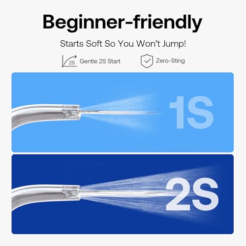 Image of Bitvae Water flosser Cordless, Portable Water Flosser for Teeth, IPX7 Waterproof Water Teeth Cleaner Picks, 3 Modes 5 Intensities, USB Rechargeable Water Dental Picks for Cleaning - Lavender