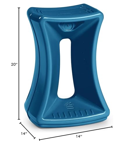Image of Simplay3 American Home Live Fit Active Balance Chair, 20 inch Stool for Adults and Teens- Ergonomic Office Desk Chair with Rock, Wobble, Tilt Motion for Learning, Work and Study, Union Blue