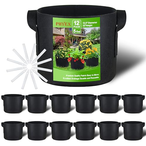 Image of 12-Pack 5 Gallon Grow Bags