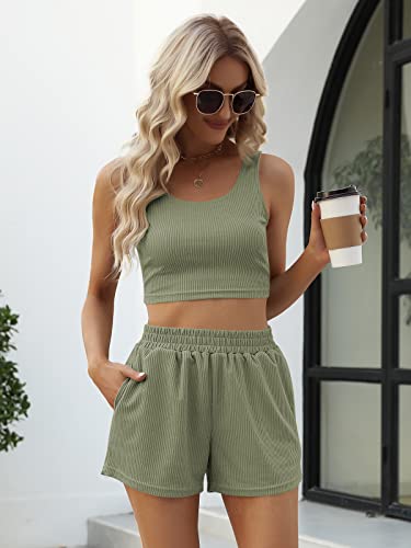 Trendy Queen Two Piece Outfits Women Summer Shorts Sets 2 Piece