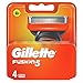Gillette Fusion5 Lamette da Barba, 4 Ricambi da 5 Lame, Delicatezza Insuperabile, Rasatura Scorrevole con Striscia Lubrificante, Fino a 1 Mese di Rasatura con 1 Lametta