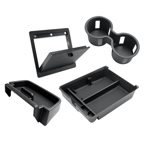 Image of CDEFG 4PCS for 2023-2025 Honda Pilot Center Console Organizer 9-Inch Screen Organizer for 2023-2025 Honda Pilot Accessories Cup Holder Behind-Screen Dash Armrest Hidden Storage Box