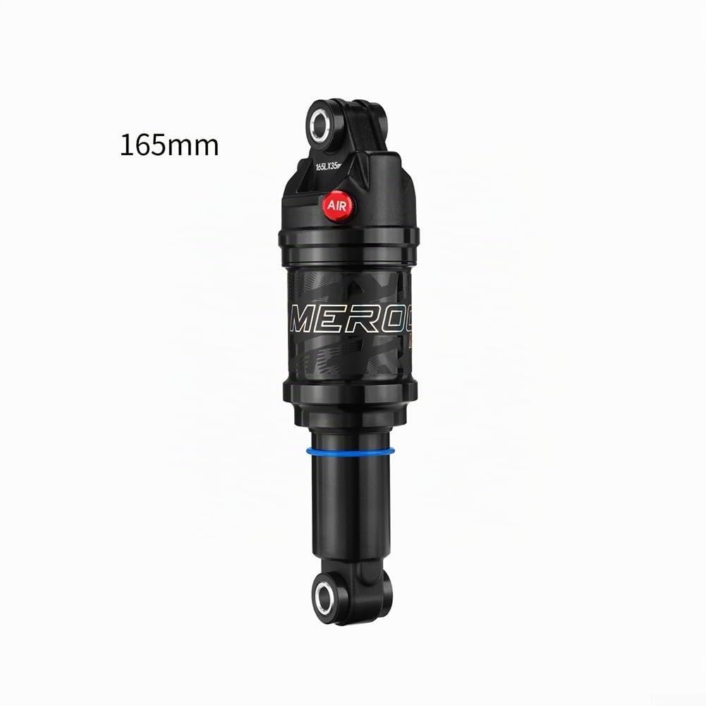 Oniissy Amortisseur arrière VTT à air avec rebond/verrouillage 125/150/165/190mm, pression d'air réglable, amortisseur VTT à air (165MMx35MM)