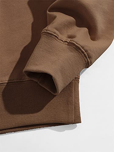 WDIRARA Men's Letter Graphic Print Round Neck Long Sleeve Sweatshirt Tops Pullovers3