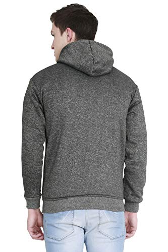 Image of fanideaz Men's Full Sleeve Cotton Fleece Zip Hoodie With Side Pockets