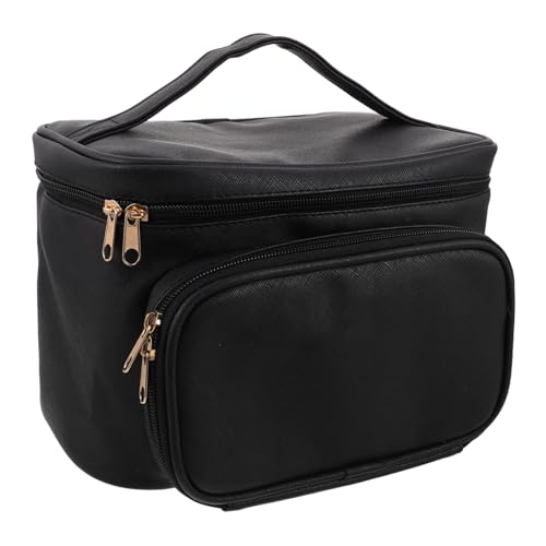 Trousse de toilette imperméable Balacoo grand format noire pour femme