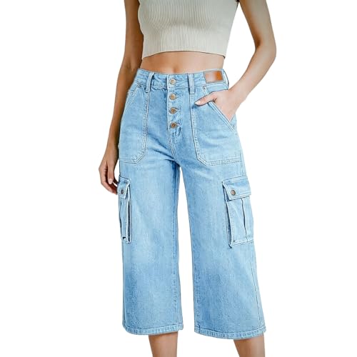 Short en jean cargo femme pour des journées d'été décontractées au style streetwear vintage