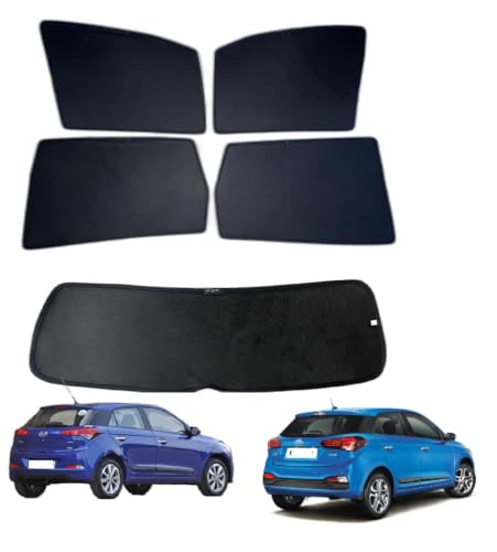 Image of Premium Car Sunshade Fix Type Non-Magnetic Curtain with Rear Dicky Curtain Set of 5pc for Hyundai Elite i20