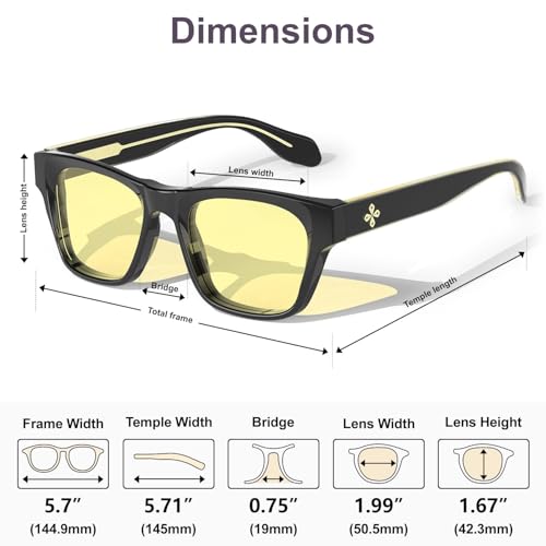 Image of VISOONE Gamer Glasses Professional Blue Light Filter with Anti-Fatigue and Anti-Glare Stylish for Men and Women BONA