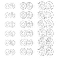 36 Paare Druckknöpfe, Transparent Kunststoff Druckknöpfe zum AnnäHen Runde Unsichtbare Annähen Druckknopf für Kleidung, DIY Handwek, Hemden, Hosen (7,5 mm, 10 mm, 12,5 mm)