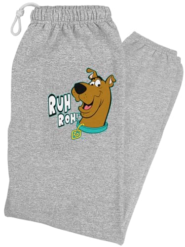 Popfunk Scooby Doo - Ruh Roh Unisex Jogger Sweatpants for Men and Women (Athletic Heather Grey, Large)
