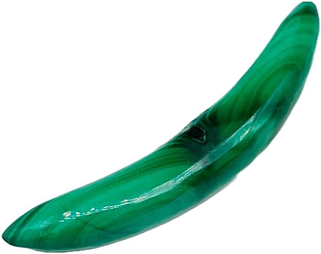 Green Malachite Stone Tribal Septum Curved Spike Tusk | Handmade Stone Body Piercing Jewelry | Boho Ethnic Nose Ring
