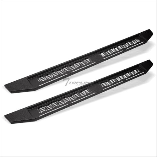 Estribos laterales texturizados negros 7" para Ford F150 F250 F350 miniatura 3