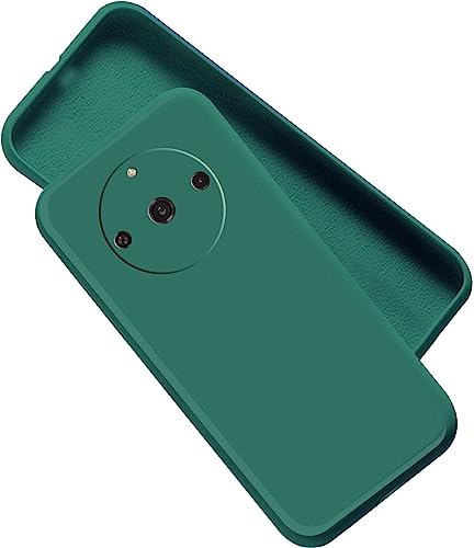 Image of A rtistque Liquid Silicone Back Cover Case for Realme Narzo 60 5G Shockproof TPU Soft Flexible with Camera Protection - Green