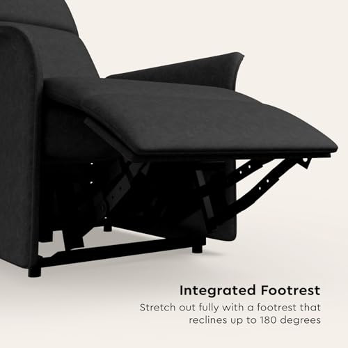 Image of Interio by Godrej Elbe Motorised 1-Seater Fabric Recliner Sofa