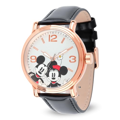 Donald Duck Watch Men – Vintage-Inspired Donald Duck Watches for Men – Stylish & Fun Watch for, Gift – Classic 's Watches with White Dial, Black Leather Strap