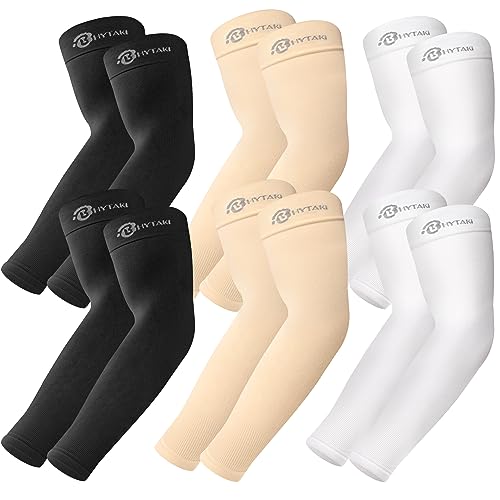 Image of BHYTAKI UV Sun Protection Arm Sleeves, UPF 50 Sports Cooling Arm Compression Sleeves for Men Women Teenager