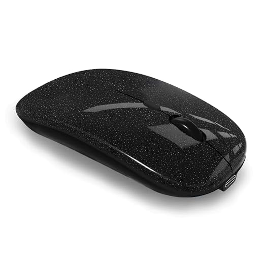 WREANU Wireless Bluetooth Mouse Rechargeable Laptop Mice Silent Slim Use(Bluetooth5.2 and Portable 2.4GHz USB Receiver)Dual Mode Computer Mouse for Laptop/iPad/Tablet/Apple/Computer/Mac(Bright Black)