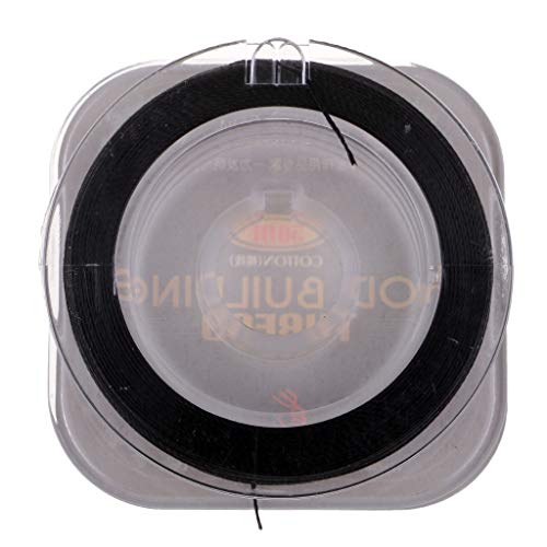 CUTICATE Fil De Construction De Canne à Pêche, Anneaux De Guide De Tige Enveloppant des Lignes De Fil 55yards - Noir, 50m Cover