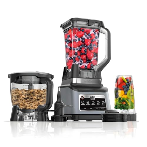 Opiniones de licuadora ninja nj600 disponible en línea para comprar. 49 Ninja BN800, Procesador de Alimentos y Licuadora 3 en 1, 1200W, Auto-iQ, Vaso 700ml, Jarra 2.1L, Bowl 1.8L, Cuchillas de Acero Inoxidable, Ideal para Batidos, Salsas y Masas...