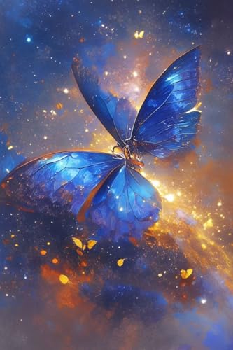 Peinture Diamant 60x80cm Kit Full Drill Mosaique Crystal Art Paysage Papillon