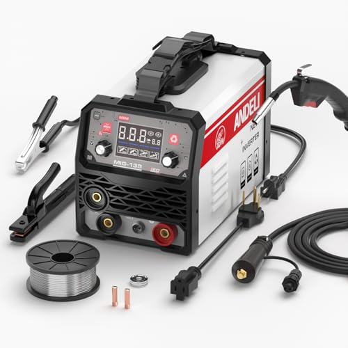 Image of ANDELI MIG Welder MIG-135mini,110V MIG Lift TIG MMA 3 in 1 Multiprocess Gas Gasless MIG Welding Machine,Flux Core Stick Arc Portable Welder Machine，MIG WELDER-135MINI
