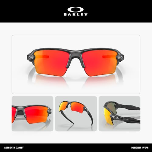 Image of Oakley Flak 2.0 XL OO9188 Rectangle Sunglasses for Men for Women | In Matte Black, Steel & Polished White. Polarized options available. Larger lenses for more coverage; swappable.