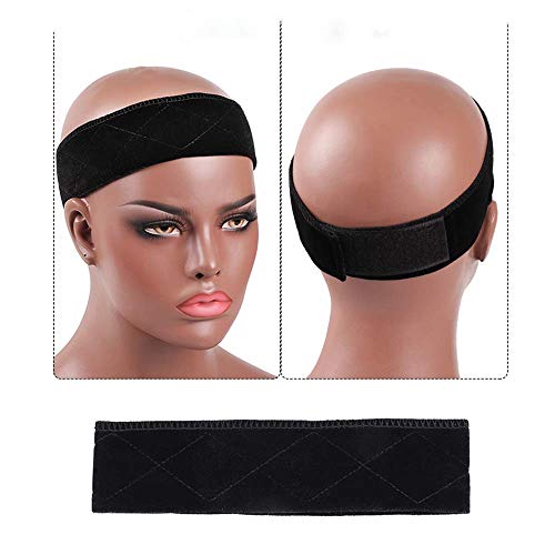 Wig Grip Headbands For Women Edge Saver Wig Headband Wig Bands No Slip Velvet Wig Grip Elastic Stretched 2 Pieces Wig Head Bands With 2 Pieces Wig Caps Hair Wig Nets Stretch Mesh